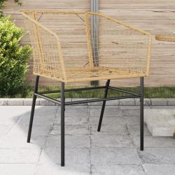 Chaises de jardin lot de 2 marron résine tressée alsavelo