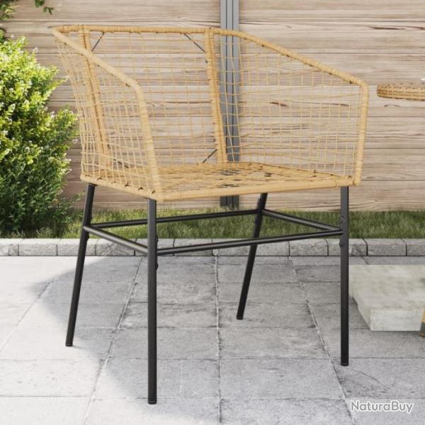 Chaises de jardin lot de 2 marron rsine tresse