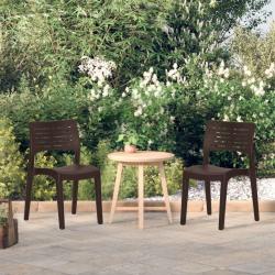 Chaises de jardin lot de 2 Moka Polypropylène alsavelo