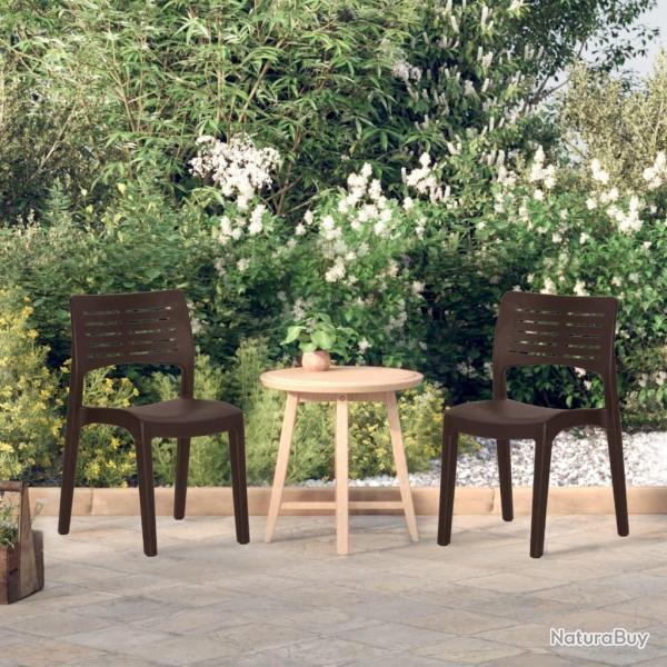Chaises de jardin lot de 2 Moka Polypropylne alsavelo