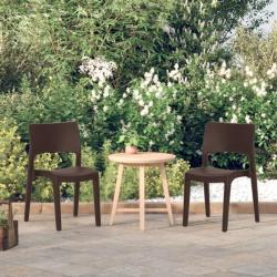 Chaises de jardin lot de 2 Moka Polypropylène