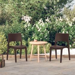 Chaises de jardin lot de 2 Moka Polypropylène alsavelo