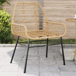 Chaises de jardin lot de 2 marron résine tressée alsavelo