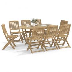 Chaises de jardin pliantes lot de 8 48,5x57x90 cm bois d'acacia