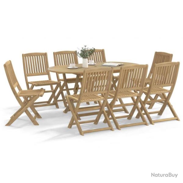 Chaises de jardin pliantes lot de 8 48,5x57x90 cm bois d'acacia alsavelo