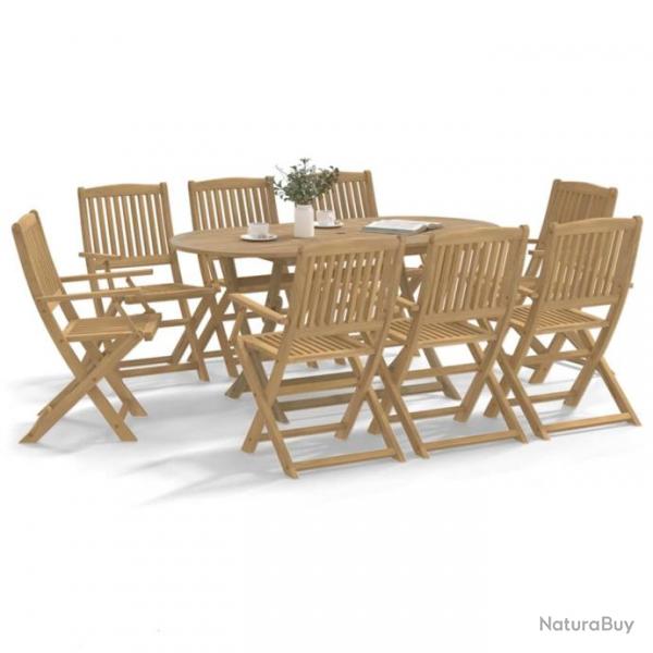 Chaises de jardin pliantes lot de 8 54,5x58x90 cm bois d'acacia