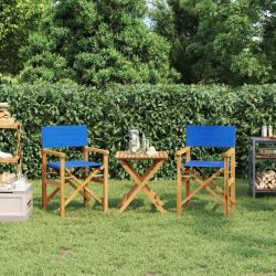 Chaises de metteur en scène pliantes lot de 2 Bois teck massif alsavelo