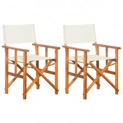 Chaises de metteur en scène lot de 2 Bois massif d'acacia alsavelo
