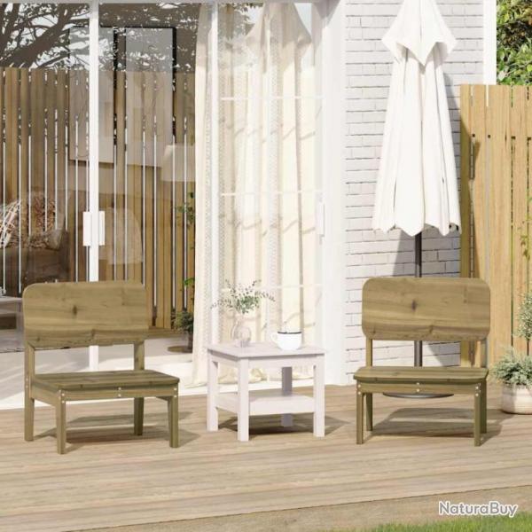 Chaises de jardin lot de 2 cire marron 60x52,5x72 cm