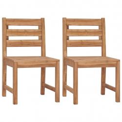 Chaises de jardin lot de 2 Bois de teck solide alsavelo