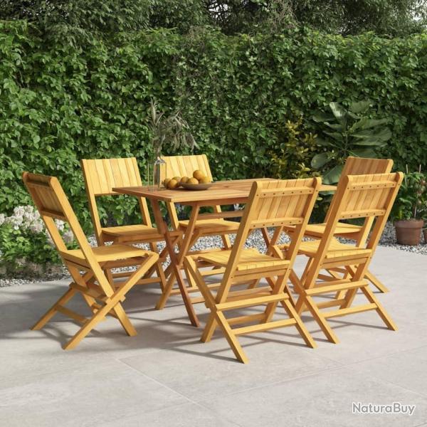Chaises de jardin pliantes lot de 6 47x61x90cm bois massif teck alsavelo