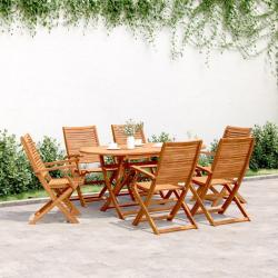 Chaises de jardin pliantes lot de 6 57x66x95 cm bois d'acacia alsavelo