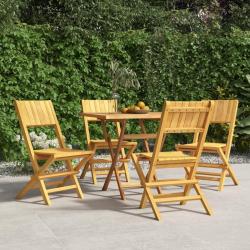Chaises de jardin pliantes lot de 4 47x61x90cm bois massif teck alsavelo