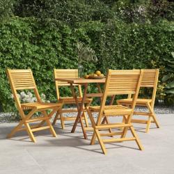 Chaises de jardin pliantes lot de 4 47x62x90cm bois massif teck alsavelo
