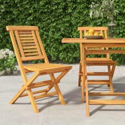 Chaises de jardin pliantes lot de 2 47x63x90cm bois massif teck alsavelo