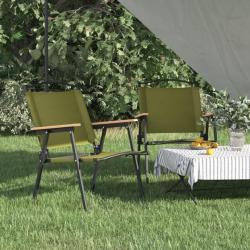 Chaises de camping lot de 2 Vert 54x55x78 cm Tissu Oxford