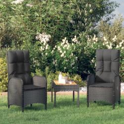 Chaises d'extérieur lot de 2 Résine tressée Noir alsavelo