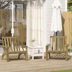 Chaises de jardin adirondack lot de 2 75x77x77 cm