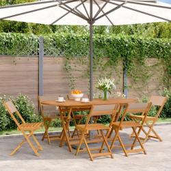 Chaises de jardin pliantes lot de 6 taupe tissu et bois massif