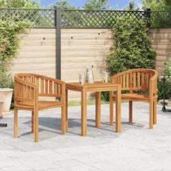 Chaises en forme de banane lot de 2 Bois de teck solide