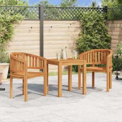 Chaises en forme de banane lot de 2 Bois de teck solide alsavelo
