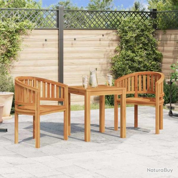 Chaises en forme de banane lot de 2 Bois de teck solide