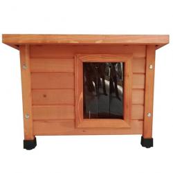 Maison d'extérieur pour chats 57x45x43 cm Bois Marron alsavelo