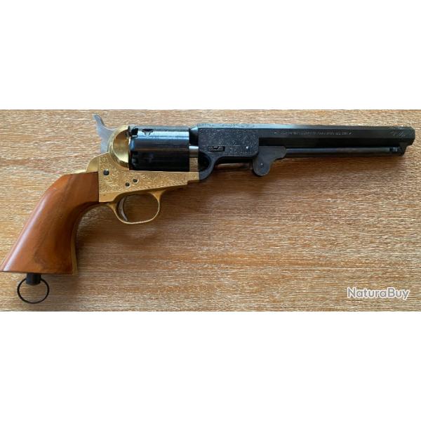 REVOLVER POUDRE NOIRE PIETTA 1851 NAVY DE LUXE  CAL . 36    1987