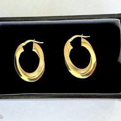 Boucles d'oreilles or massif 9 carats - huggies - Créoles