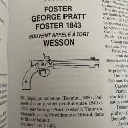 pistolet foster 1843  ( wesson )