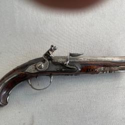 PISTOLET A SILEX DE VOYAGE EPOQUE LOUIS XV