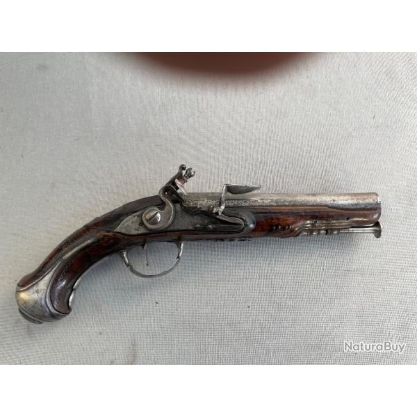 PISTOLET A SILEX DE VOYAGE EPOQUE LOUIS XV