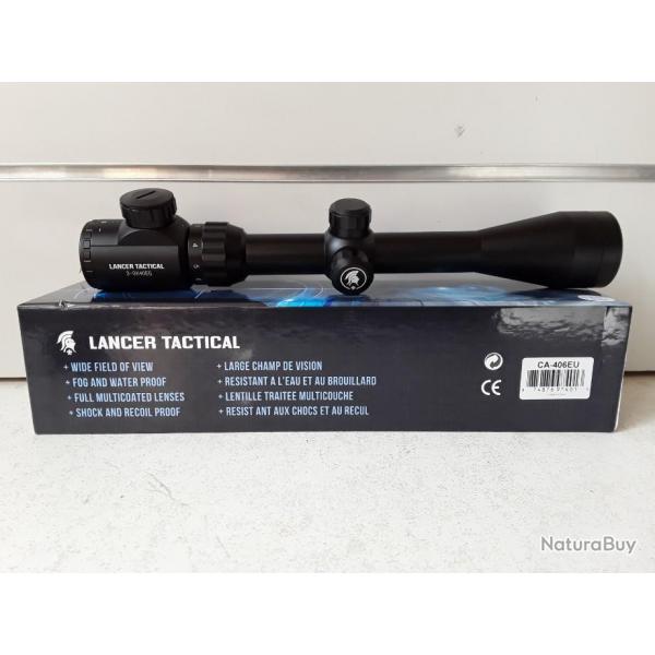 LUNETTE LANCER TACTICAL 3-9X40 RETICULE LUMINEUX   :ROUGE/VERT   AVEC COLLIERS DE 21MM