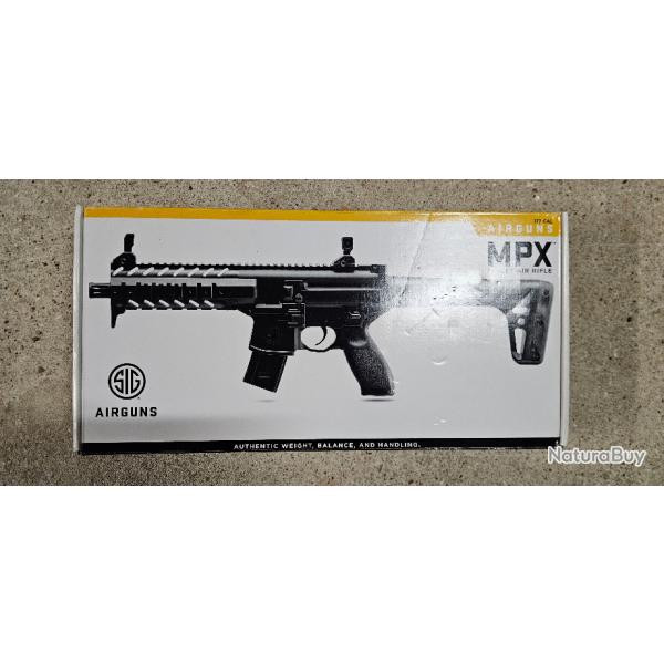 Carabine Sig Sauer MPX CO2 4,5 mm plombs NOIR