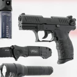 PIST WALTHER P22Q CAL 9 MM PAK - READY 2 DEFEND KIT PORT OFFERT