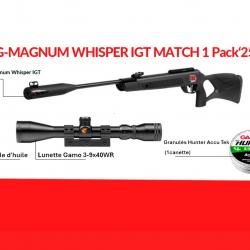 Vente flash ! Carabine à plomb  G-Magnum Whisper IGT Mach1 Cal. 4,5 mm + Lunette Gamo 3-9 x 40WR