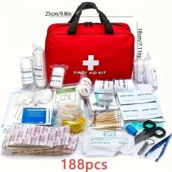 Kit De Survie Outdoor 188 Pièces - Trousse De Secours Complète Pour Randonnée, Camping Et Chasse