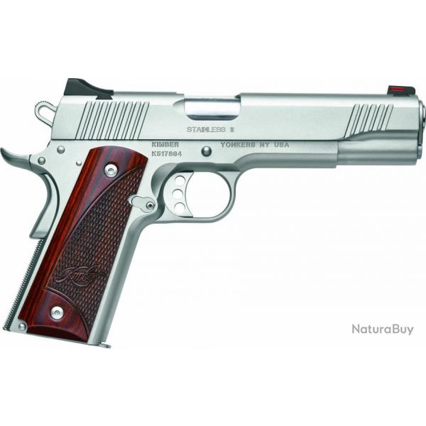 Pistolet semi automatique Kimber 1911 Stainless 2 - 45ACP - 5"