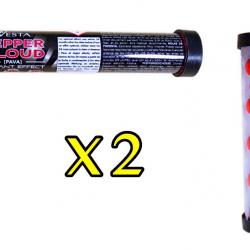 PROMO - X 2 TUBE de Vesta Pepper Cloud - 10 Balle Lacrymogène poudre Pepper