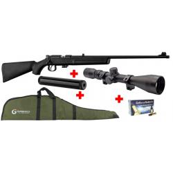 OFFRE DE LANCEMENT - PACK SILENCE CARABINE DE TIR NORINCO NR15 CAL.22LR + LUNETTE 3-9x40 + FOURREAU 