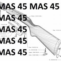 4 vues d'éclaté de carabine MAS 45 MAS45 MAUSER 45 (envoi par mail) - VENDU PAR JEPERCUTE (m2343)