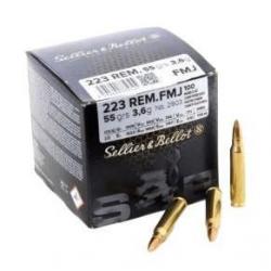 Munitions SELLIER & BELLOT cal.223 rem fmj 55gr 3.6g par 500