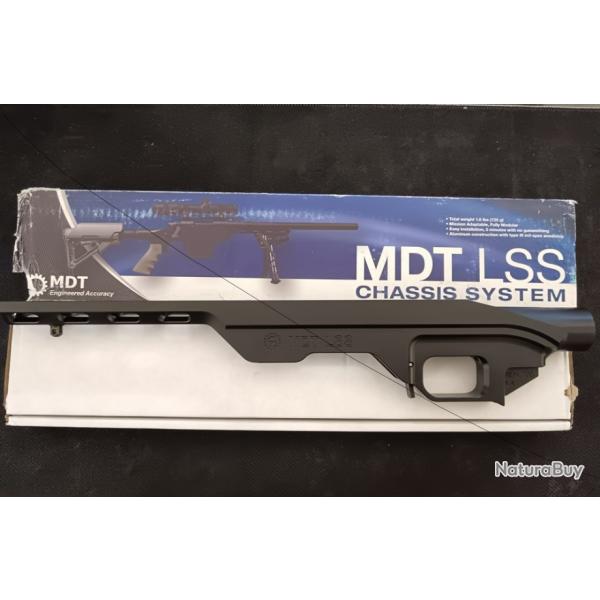 CHASSIS MDT LSS LONG ACTION REMINGTON 700 DROITIER NOIR