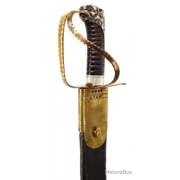 ETONNANT FORT SABRE D'OFFICIER DE MARINE EPOQUE REVOLUTIONNAIRE - FRANCE DIRECTOIRE Bon  Collection 