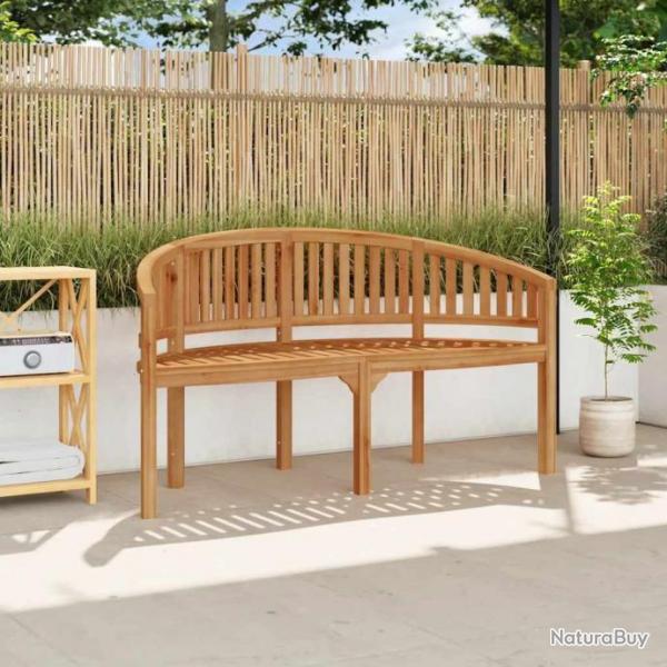 Banc de jardin en forme de banane 151 cm Teck solide