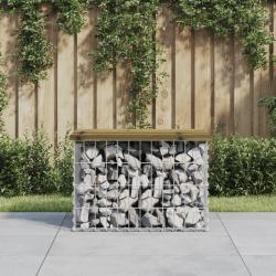 Banc de jardin design gabion 63x44x42 cm bois de pin imprégné alsavelo
