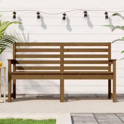 Banc de jardin marron miel 159,5x48x91,5 cm bois de pin massif alsavelo