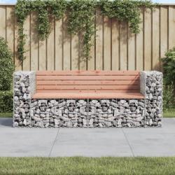 Banc de jardin design gabion 184x71x65,5 cm bois massif douglas alsavelo