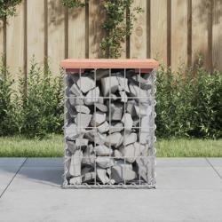 Banc de jardin design gabion 33x31x42 cm bois massif de douglas