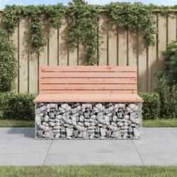 Banc de jardin design gabion 103x70x65cm bois massif de douglas